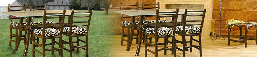 Dining Furniture - Tacuba Chairs, Around a Troy Glass Top Table