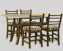 View Dining Furniture - Tacuba Chairs, Around a Troy Glass Top Table