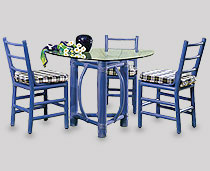 View Dining Furniture - Tacuba Chairs, Around a Cocos 3 Legged Rectangle Table